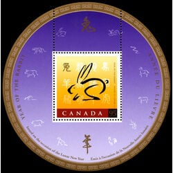 canada stamp 1768 rabbit and chinese symbol 95 1999
