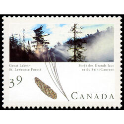 canada stamp 1284 great lakes st lawrence forest 39 1990