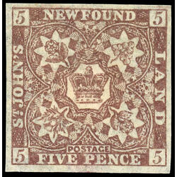 newfoundland stamp 12ai 1860 second pence issue 5d 1860 M VF 002