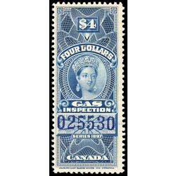 canada revenue stamp fg28a victoria gas inspection 4 1897