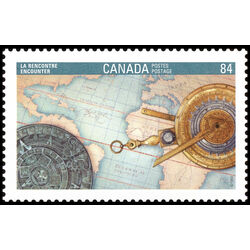 canada stamp 1407 encounter columbus 84 1992