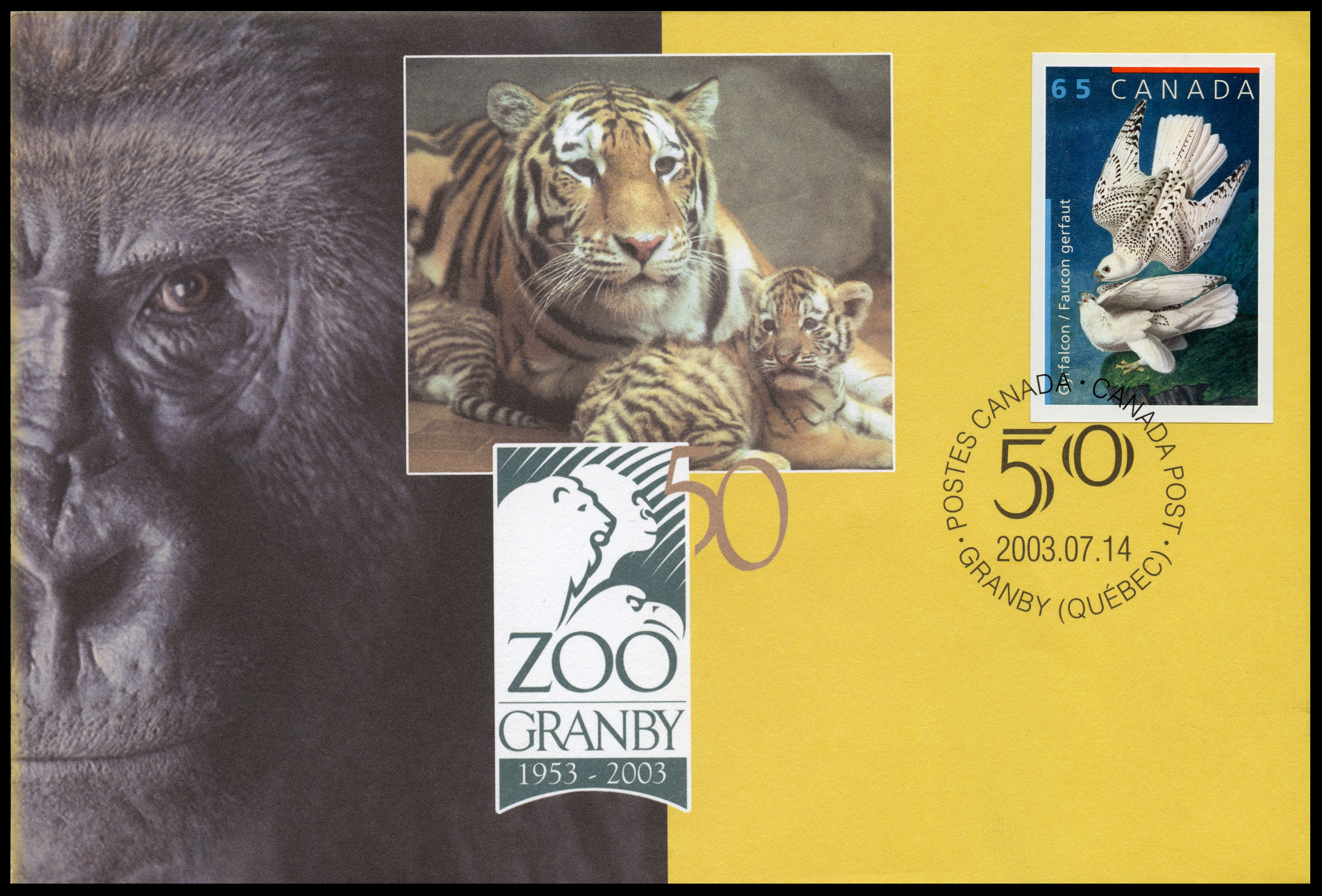 Buy Cover #S57 - Zoo Granby 50th (2003) | Arpin Philately