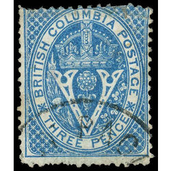 british columbia vancouver island stamp 7 seal of british columbia 3d 1865 U F 024