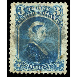 newfoundland stamp 34 queen victoria 3 1873 U VF 013