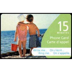 canada stamp 2046i card children on beach 2004