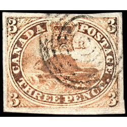 canada stamp 1 beaver 3d 1851 U XF 044