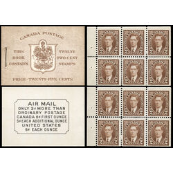 canada stamp bk booklets bk29c king george vi 1937