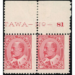 canada stamp 90 edward vii 2 1903 M VGNH 028