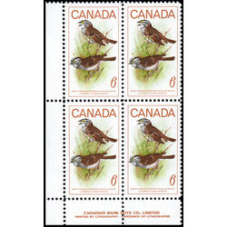 canada stamp 496i white throated sparrow 6 1969 PB LL