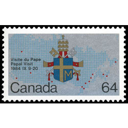 canada stamp 1031 papal coat of arms and map 64 1984