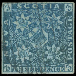 nova scotia stamp 2 pence issue 3d 1851 U VF 013