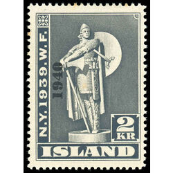 iceland stamp 235 statue of thorfinn karlsefni 1940