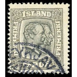 iceland stamp 103 kings christian ix and frederik viii 1915