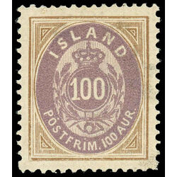 iceland stamp 20 coat of arms 1892