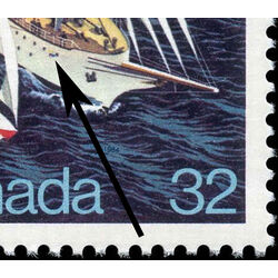 canada stamp 1012 tall ships regatta 32 1984 M PANE VARIETY