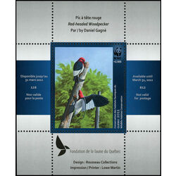 quebec wildlife habitat conservation stamp qw24a red headed woodpecker 12 2011