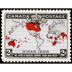 canada stamp 85 christmas map of british empire 2 1898 M VFNH 042