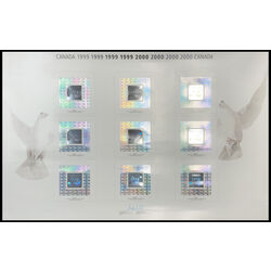 canada stamp 1812ii dove hologram uncut press sheet 1999