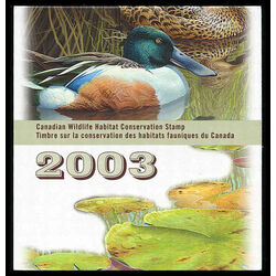 canadian wildlife habitat conservation stamp fwh19d northern shovelers ducks 8 50 2003