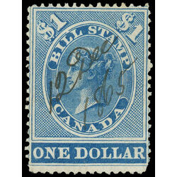 canada revenue stamp fb15 first bill issue 1 1864 U F 001