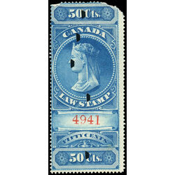 canada revenue stamp fsc04 young queen victoria 50 1876