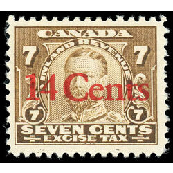 canada revenue stamp fx27 george v excise tax with overprints 1915