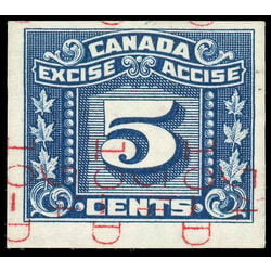 canada revenue stamp fx99 three leaf excise tax 5 1934