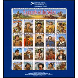 us stamp postage issues 2870 legends of the west 5 80 1994 M NH ENV