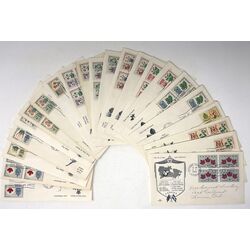 large collection of first day covers of the floral emblems and coats of arms of the provinces and territories
