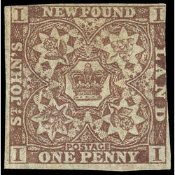 newfoundland stamp 15ac 1861 third pence issue 1d 1861 M F 008