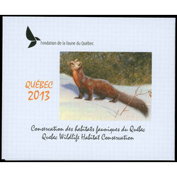 quebec wildlife habitat conservation stamp qw26a pine marten 2013