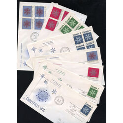1971 collection of first day covers christmas snowflakes 554 7