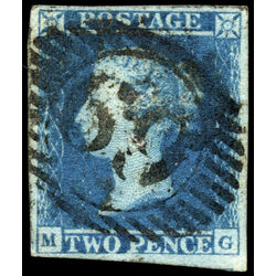 great britain stamp 4 queen victoria two penny blue 2p 1841 U F VF 016