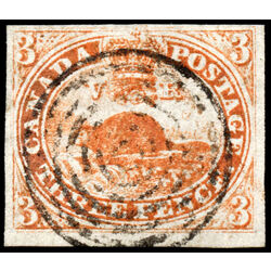 canada stamp 1 beaver 3d 1851 U XF 047