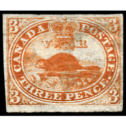 canada stamp 4 beaver 3d 1852 U VF 093