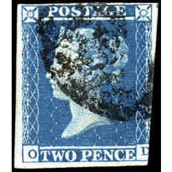 great britain stamp 4 queen victoria two penny blue 2p 1841 U F 019