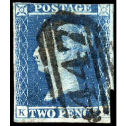 great britain stamp 4 queen victoria two penny blue 2p 1841 U F 023