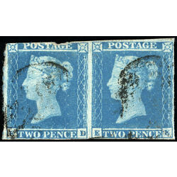 great britain stamp 4 queen victoria two penny blue 2p 1841 U PAIR 036