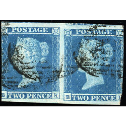 great britain stamp 4 queen victoria two penny blue 2p 1841 U PAIR 042
