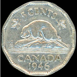 Buy 1946 Canada 5 Cent Nickel Coin 6 over 6 variety | Arpin Philately