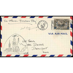 canada stamp c air mail c4 c2 surcharged mercury with scroll in hand 6 1932 FDC 013