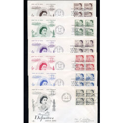 collection of fdc of queen elizabeth ii centennial definitives low values 1967 1973