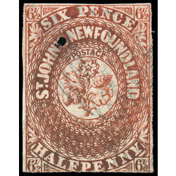 newfoundland stamp 7 1857 first pence issue 6 d 1857 U F 002
