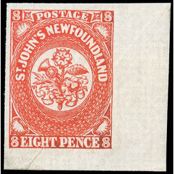 newfoundland stamp 8 pence first issue 8d 1857 M VF 018