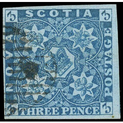 nova scotia stamp 2 pence issue 3d 1851 U VF 015