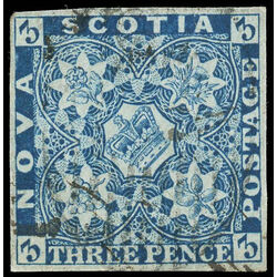 nova scotia stamp 2 pence issue 3d 1851 U VF 016
