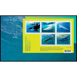 canada stamp 3327 fdc endangered whales 4 60 2022