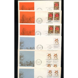 1971 collection of first day covers with nice cachet of maple leaves in four seasons