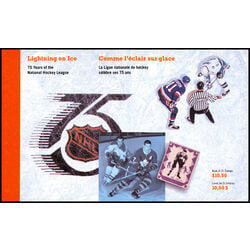 canada stamp bk booklets bk148 national hockey league 1992