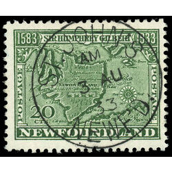 newfoundland stamp 223 map of newfoundland 1626 20 1933 U VF 001